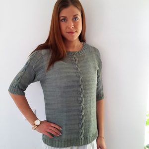 Kortärmad topp i Marina, stickkit