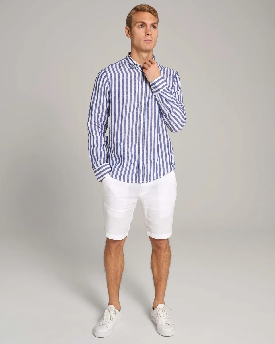 BS Ocon Casual Slim Fit Skjorta - Blue/White - Bild 4