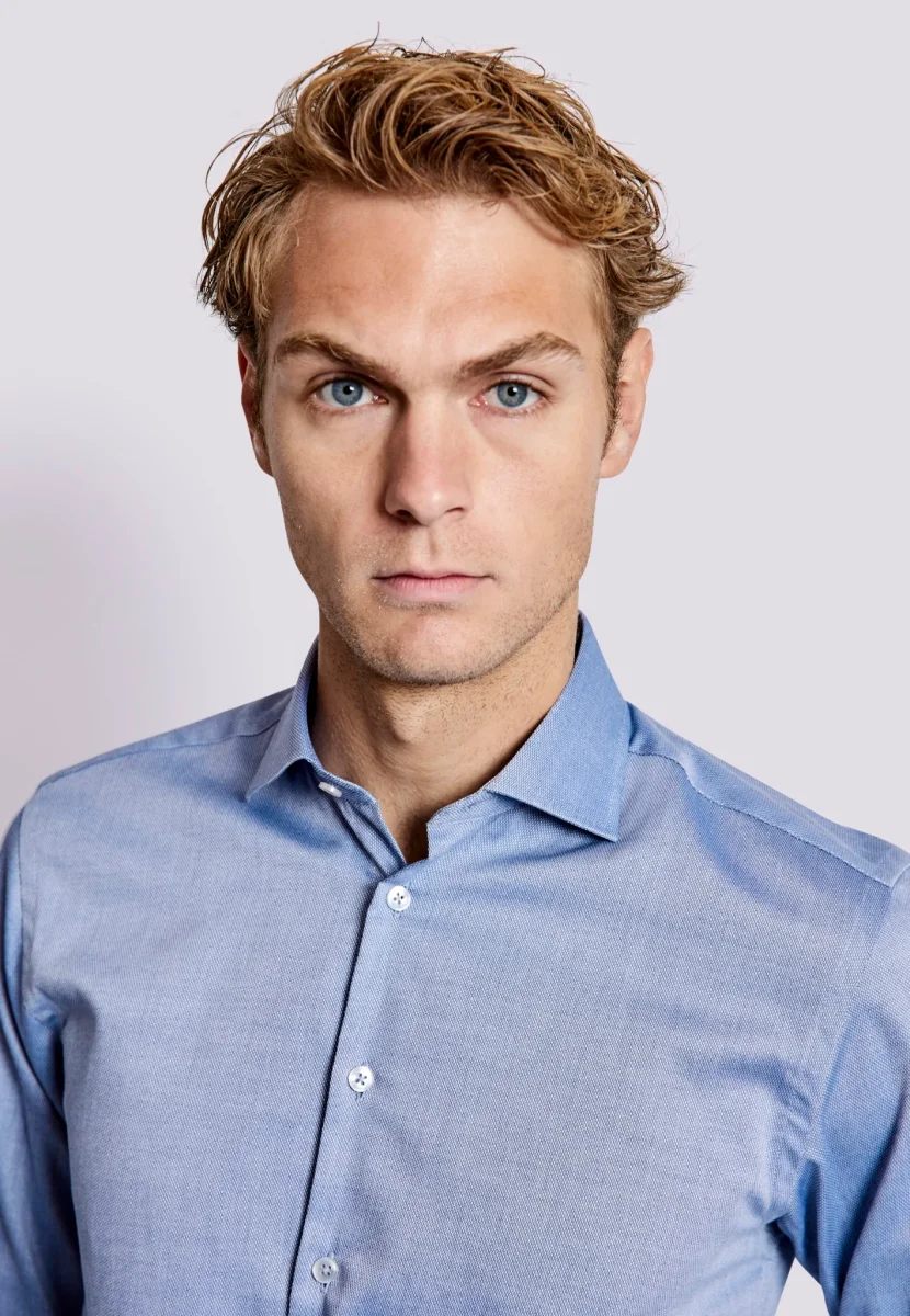 BS Domingo Slim Fit Skjorta - Blue - Bild 6