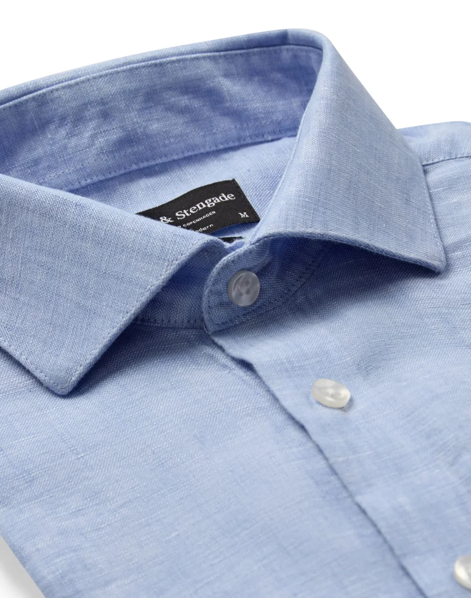 BS Brisbane Casual Modern Fit Skjorta - Light Blue - Bild 3