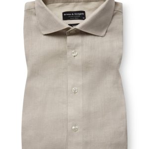 BS Brisbane Casual Modern Fit Skjorta - Sand