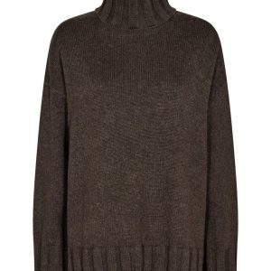 BS Antoinette Oversized Fit Stickat - Brown