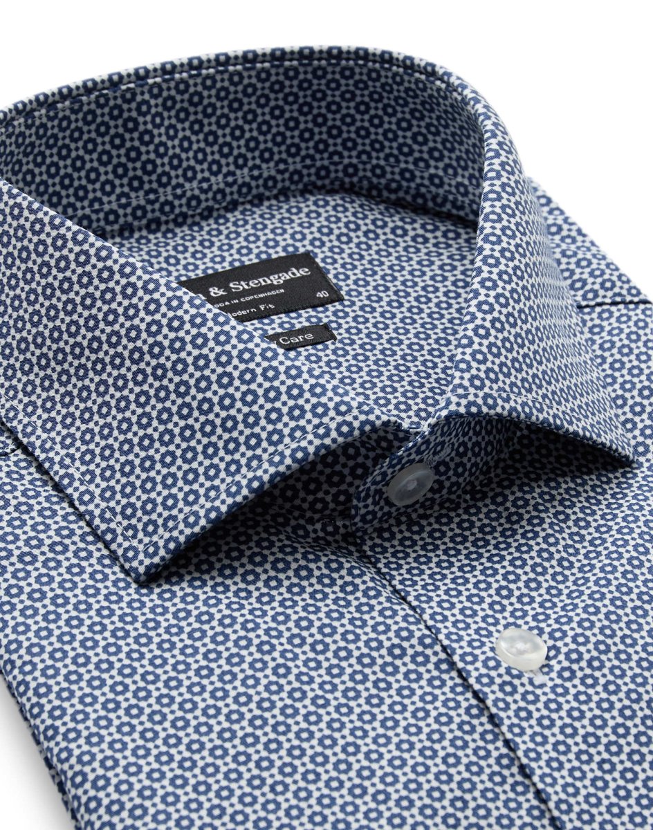 BS Fils Modern Fit Skjorta - Dark Blue - Bild 3