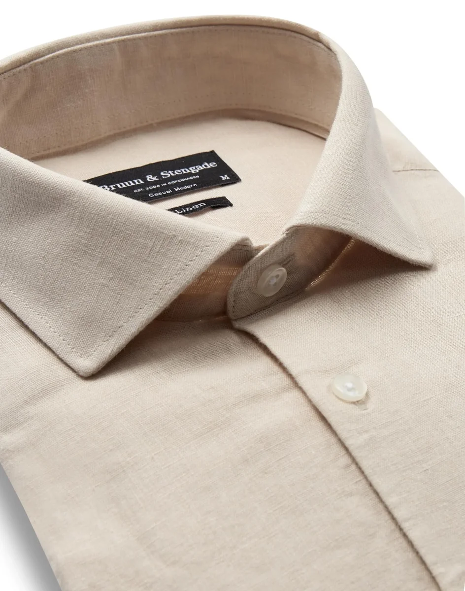 BS Antonelli Casual Modern Fit Skjorta - Sand - Bild 3