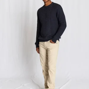 BS Adriano Regular Fit Stickat - Navy