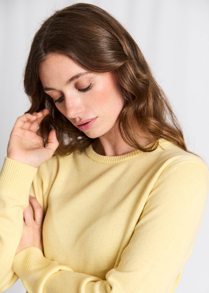 BS Debora Regular Fit Stickat - Dusty Yellow - Bild 4