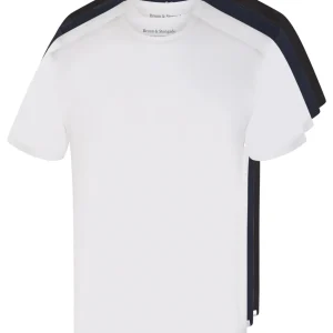 BS Antiqua Regular Fit T-shirt - Vit, Vit, Svart & Marinblå