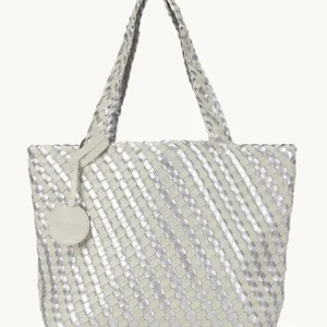 Tote Bag Flätad - Milk Creme Silver