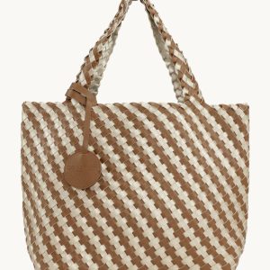Tote Bag Flätad - Goldy Sand Dollar Metallic