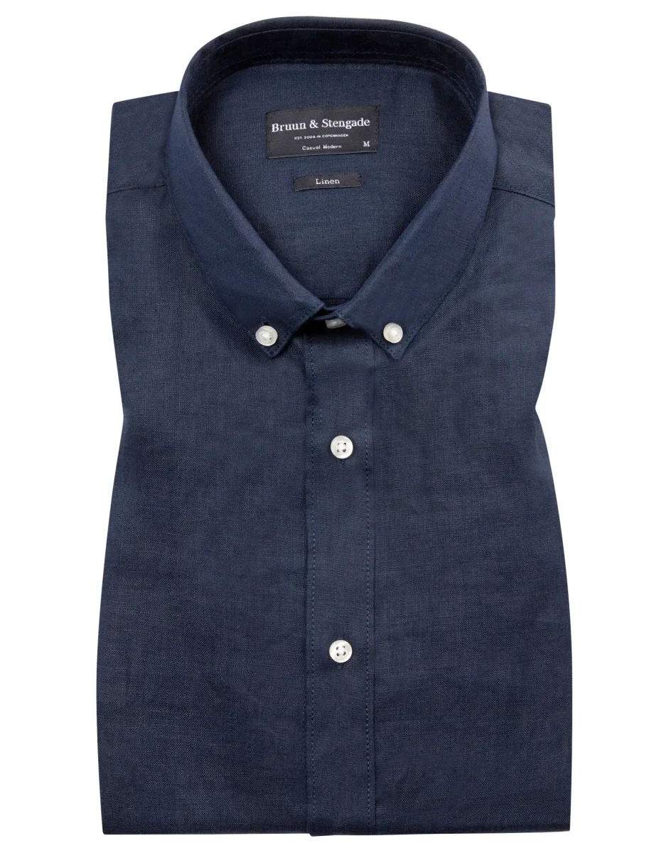 BS Carlos Casual Modern Fit Skjorta - Marinblå