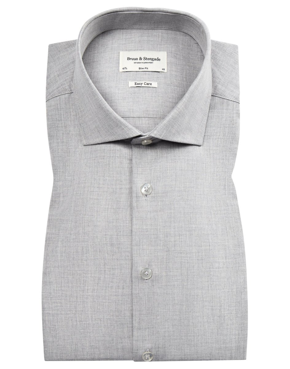 BS Lincoln slim fit Skjorta - Ljusgrå - Bild 2