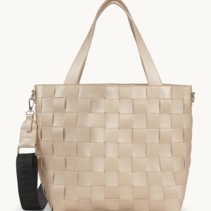 Braided Cross-Body Shopper - Platin