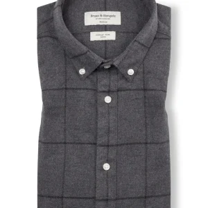BS Hamza Casual Slim Fit Skjorta - Mörkgrå