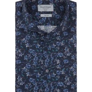 BS Hvam Super Slim Fit Skjorta - Navy
