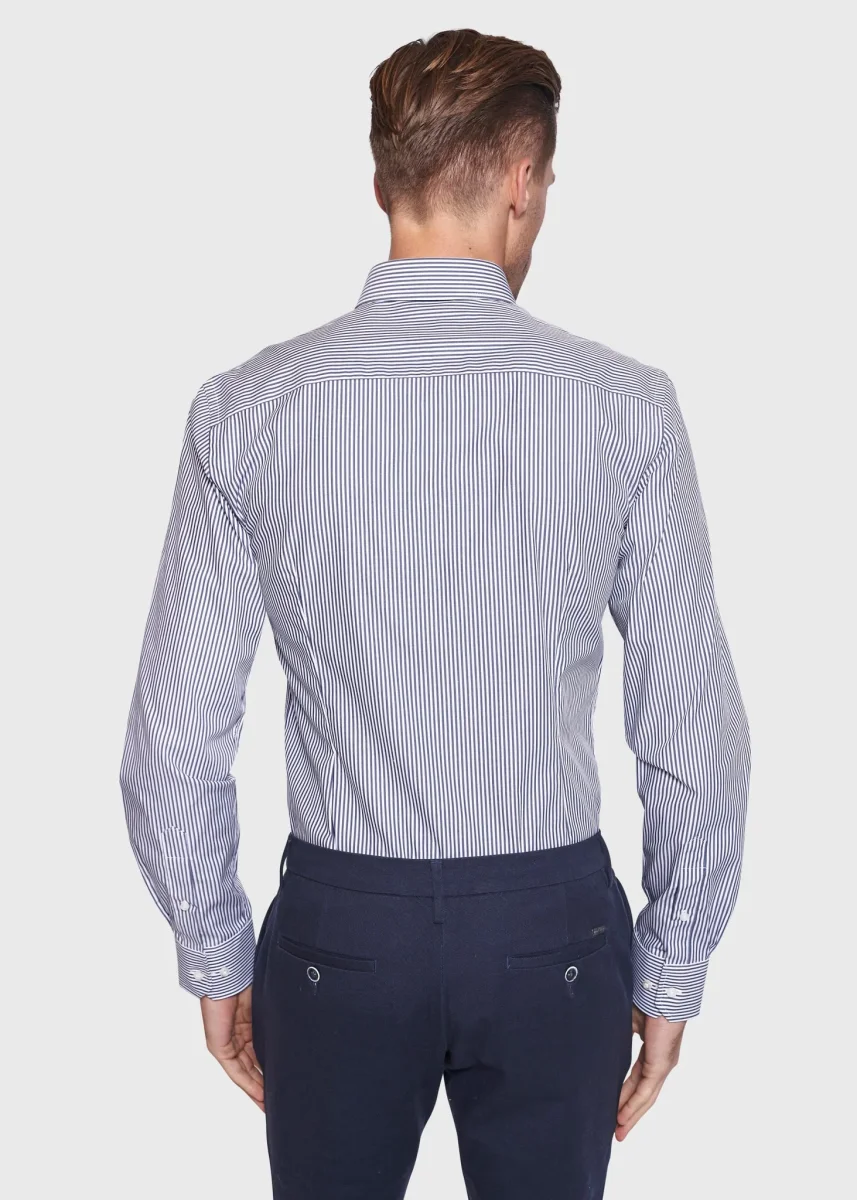 BS Matthew Slim Fit Skjorta Dark Blue - Dark Blue - Bild 6