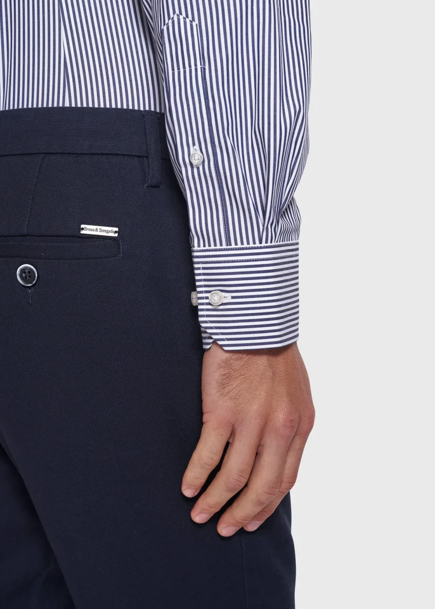 BS Matthew Slim Fit Skjorta Dark Blue - Dark Blue - Bild 7