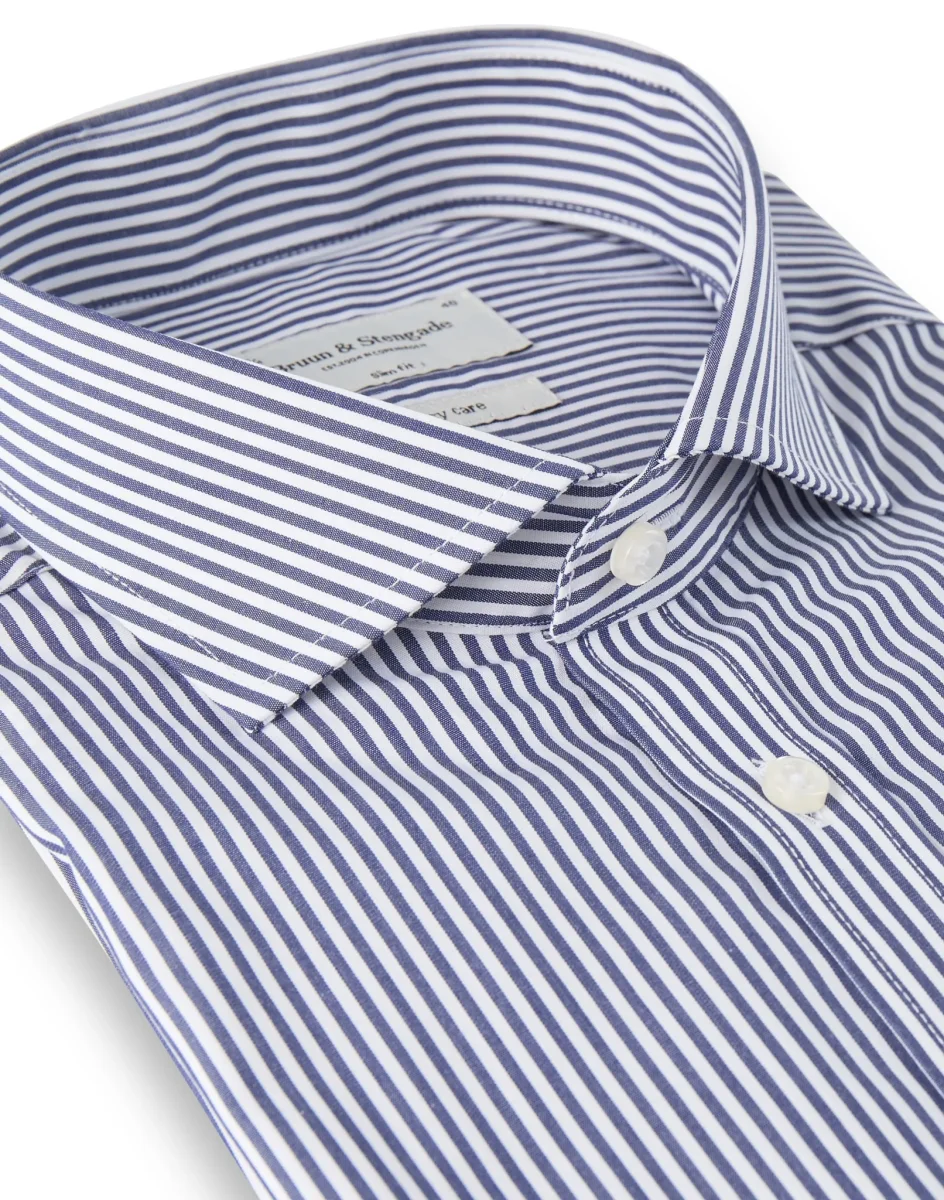 BS Matthew Slim Fit Skjorta Dark Blue - Dark Blue - Bild 3