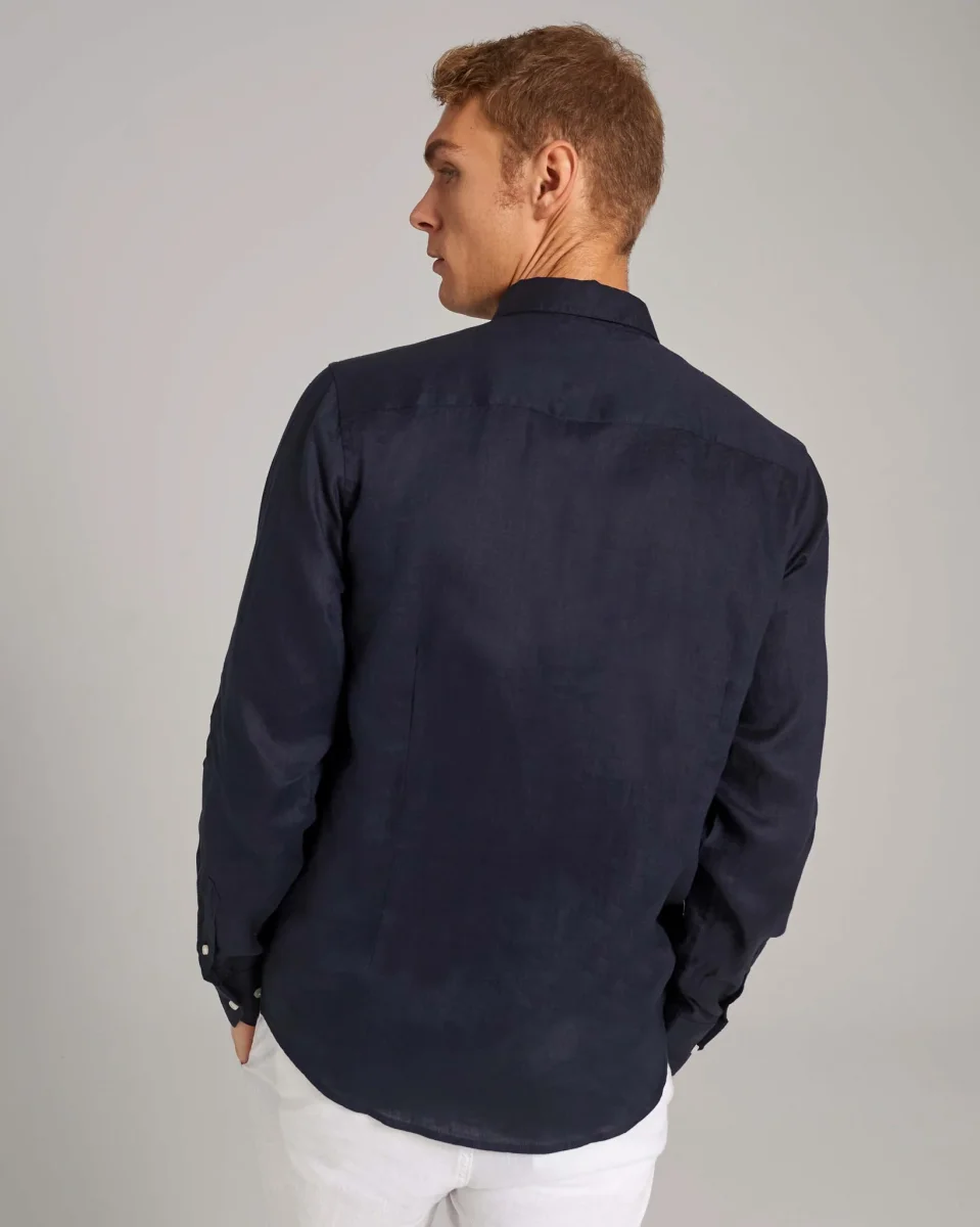 BS Carlos Casual Modern Fit Skjorta - Marinblå - Bild 6