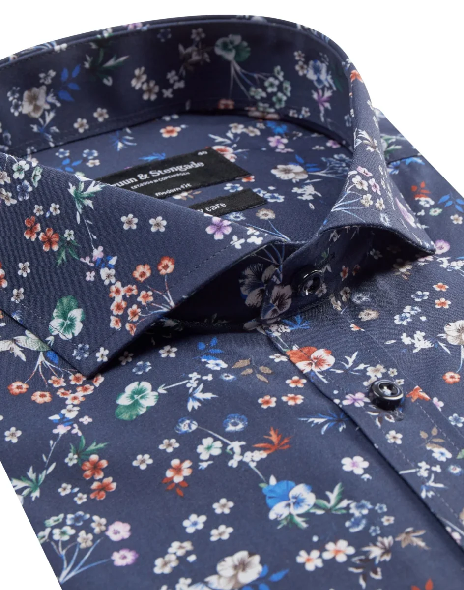 BS Sporar Modern Fit Skjorta - Navy - Bild 3