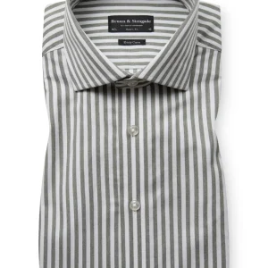 BS Lowry Modern Fit Skjorta - Green/White