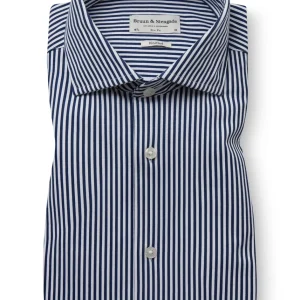 BS Brady Slim Fit Skjorta - Navy/White