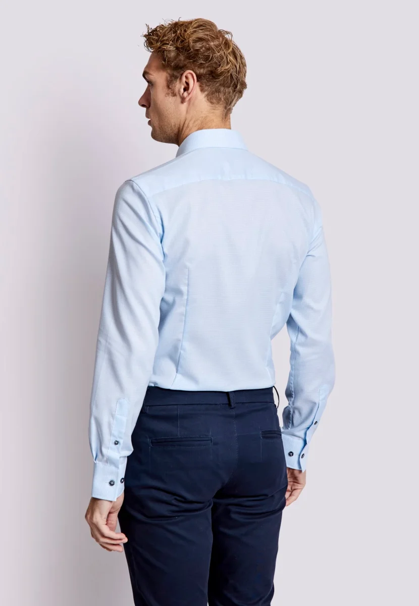 BS Walton Slim Fit Skjorta - Light Blue - Bild 5