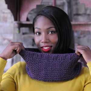 Garter stitch shawl i Tundra, stickkit
